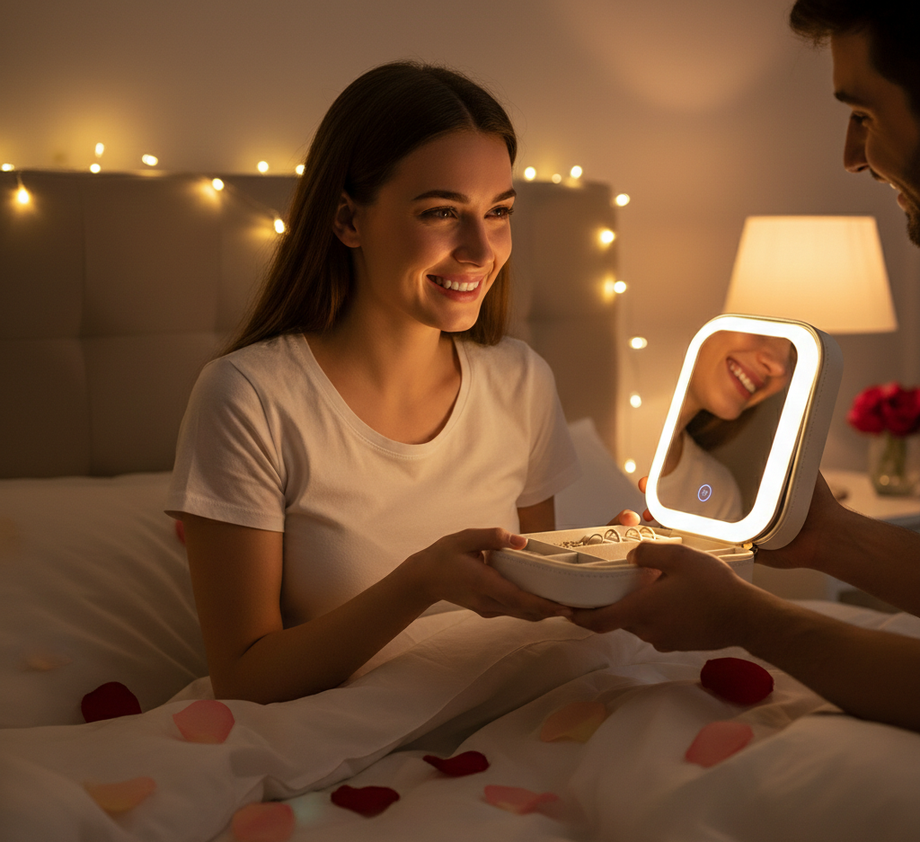 Makeup Box With Led Mirror