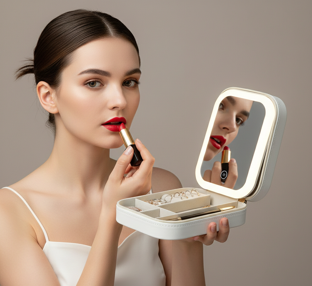 Makeup Box With Led Mirror